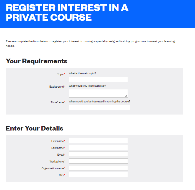 Register interest